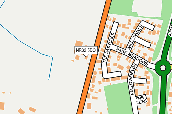 NR32 5DQ map - OS OpenMap – Local (Ordnance Survey)
