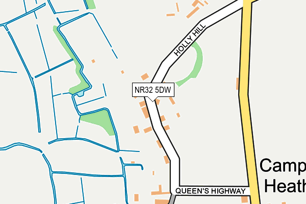 NR32 5DW map - OS OpenMap – Local (Ordnance Survey)