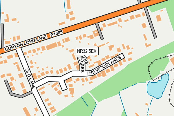 NR32 5EX map - OS OpenMap – Local (Ordnance Survey)