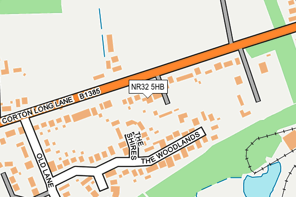 NR32 5HB map - OS OpenMap – Local (Ordnance Survey)