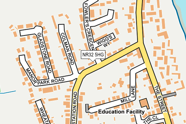 NR32 5HG map - OS OpenMap – Local (Ordnance Survey)