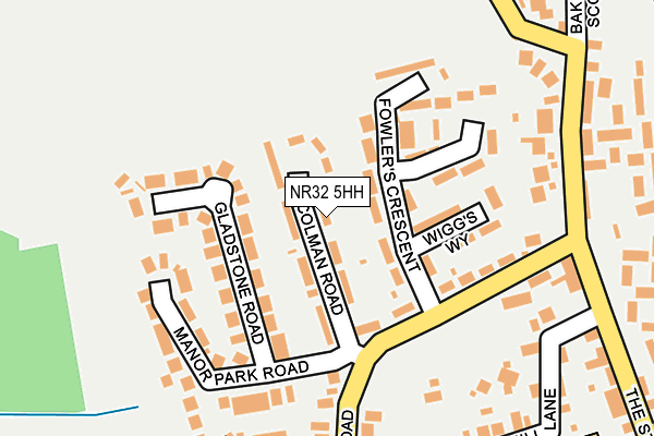 NR32 5HH map - OS OpenMap – Local (Ordnance Survey)