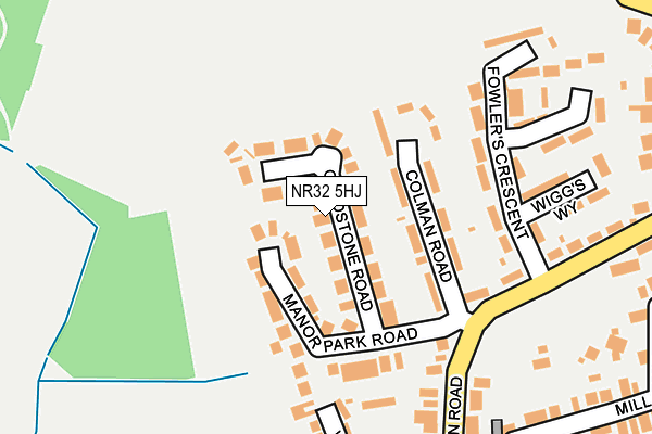 NR32 5HJ map - OS OpenMap – Local (Ordnance Survey)