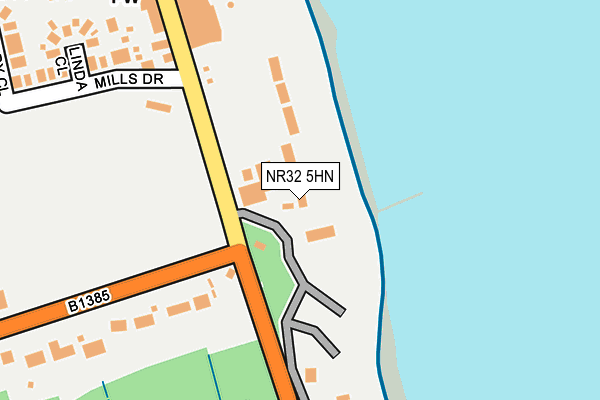 NR32 5HN map - OS OpenMap – Local (Ordnance Survey)