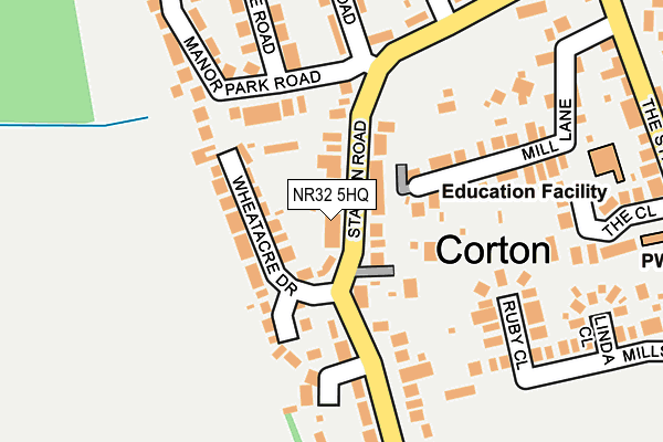 NR32 5HQ map - OS OpenMap – Local (Ordnance Survey)