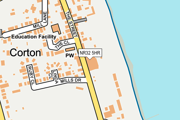 NR32 5HR map - OS OpenMap – Local (Ordnance Survey)