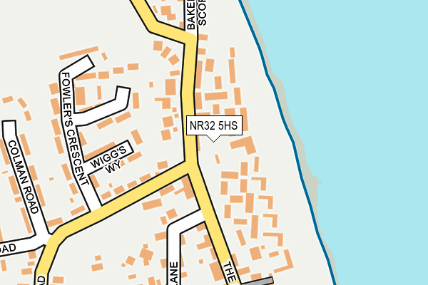 NR32 5HS map - OS OpenMap – Local (Ordnance Survey)