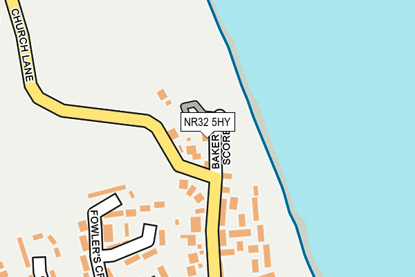 NR32 5HY map - OS OpenMap – Local (Ordnance Survey)