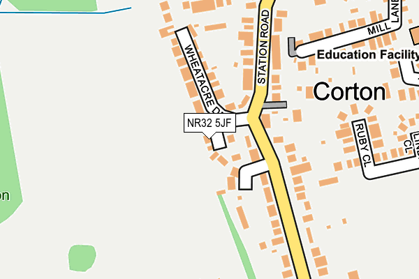 NR32 5JF map - OS OpenMap – Local (Ordnance Survey)