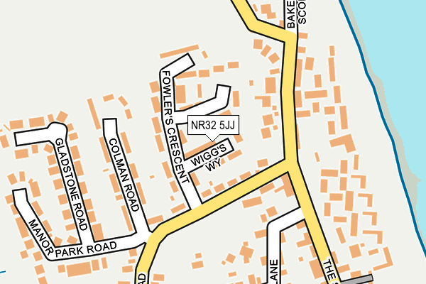NR32 5JJ map - OS OpenMap – Local (Ordnance Survey)