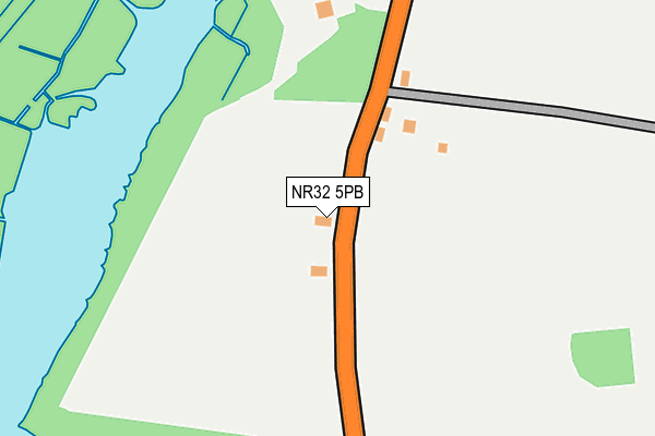 NR32 5PB map - OS OpenMap – Local (Ordnance Survey)