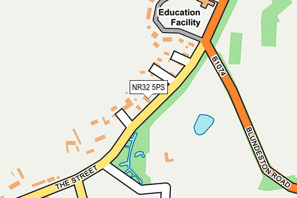 NR32 5PS map - OS OpenMap – Local (Ordnance Survey)