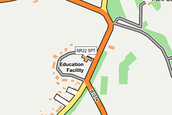 NR32 5PT map - OS OpenMap – Local (Ordnance Survey)