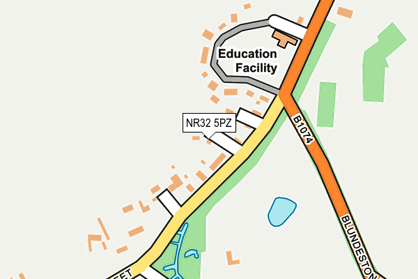 NR32 5PZ map - OS OpenMap – Local (Ordnance Survey)