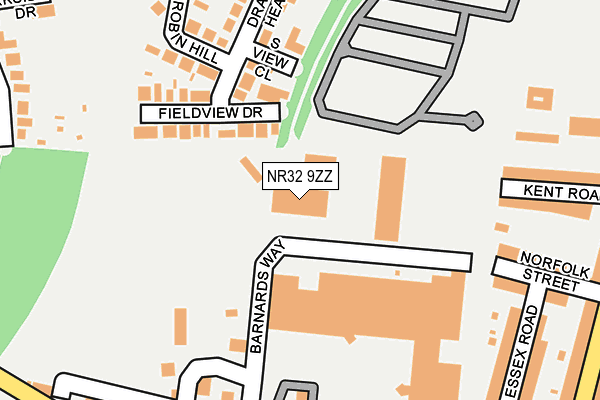 NR32 9ZZ map - OS OpenMap – Local (Ordnance Survey)