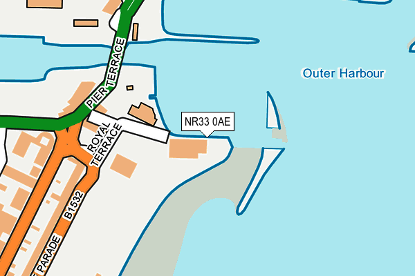 NR33 0AE map - OS OpenMap – Local (Ordnance Survey)