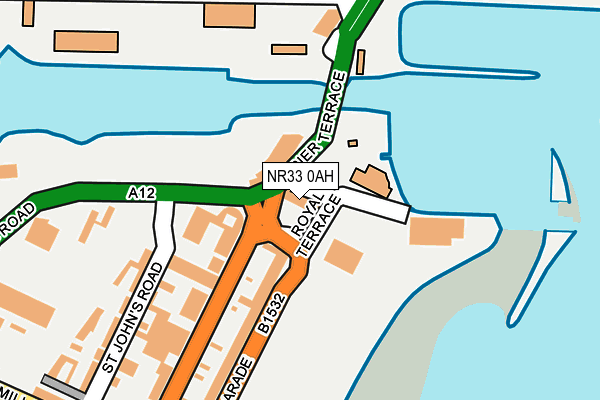 NR33 0AH map - OS OpenMap – Local (Ordnance Survey)