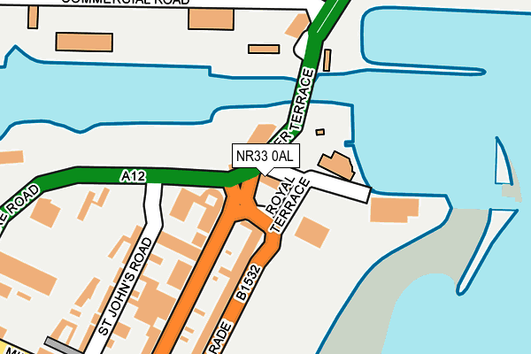 NR33 0AL map - OS OpenMap – Local (Ordnance Survey)