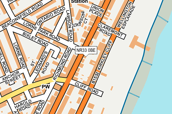 NR33 0BE map - OS OpenMap – Local (Ordnance Survey)