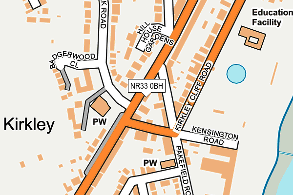 NR33 0BH map - OS OpenMap – Local (Ordnance Survey)