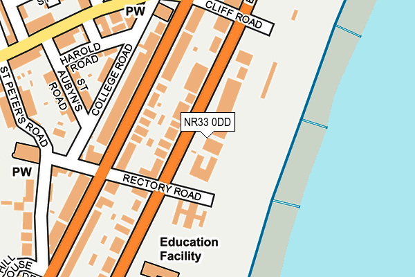 NR33 0DD map - OS OpenMap – Local (Ordnance Survey)