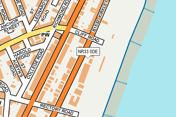 NR33 0DE map - OS OpenMap – Local (Ordnance Survey)