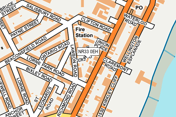 NR33 0EH map - OS OpenMap – Local (Ordnance Survey)