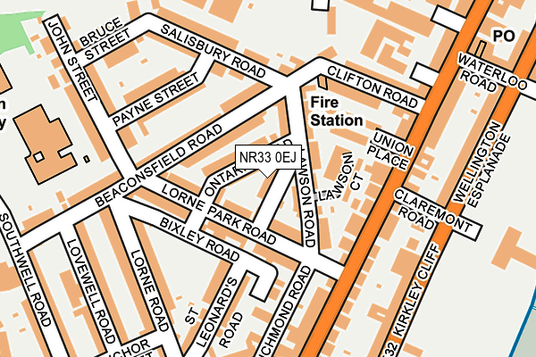 NR33 0EJ map - OS OpenMap – Local (Ordnance Survey)