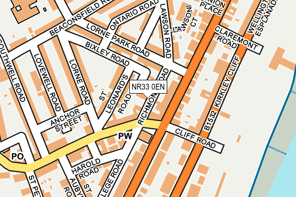 NR33 0EN map - OS OpenMap – Local (Ordnance Survey)