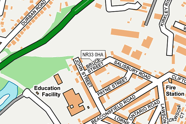 NR33 0HA map - OS OpenMap – Local (Ordnance Survey)