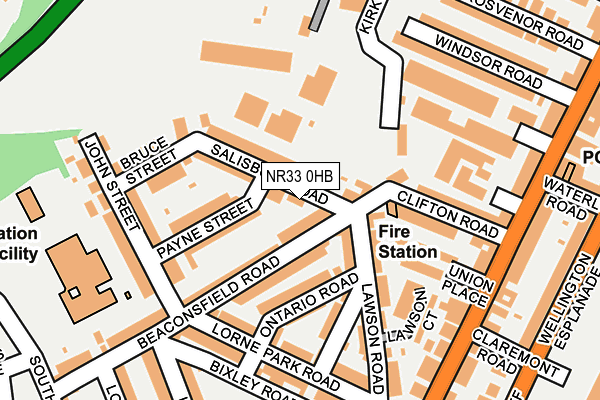 NR33 0HB map - OS OpenMap – Local (Ordnance Survey)