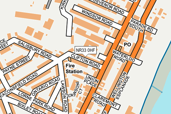 NR33 0HF map - OS OpenMap – Local (Ordnance Survey)
