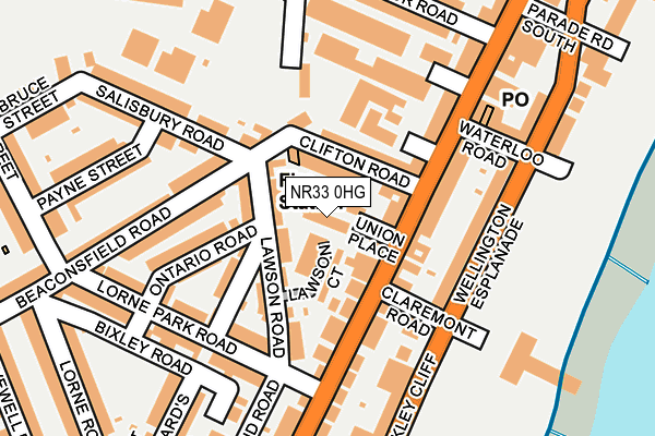 NR33 0HG map - OS OpenMap – Local (Ordnance Survey)