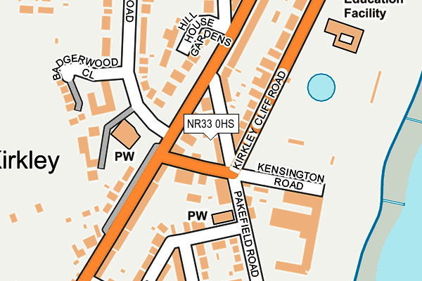 NR33 0HS map - OS OpenMap – Local (Ordnance Survey)