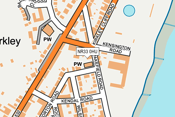 NR33 0HU map - OS OpenMap – Local (Ordnance Survey)