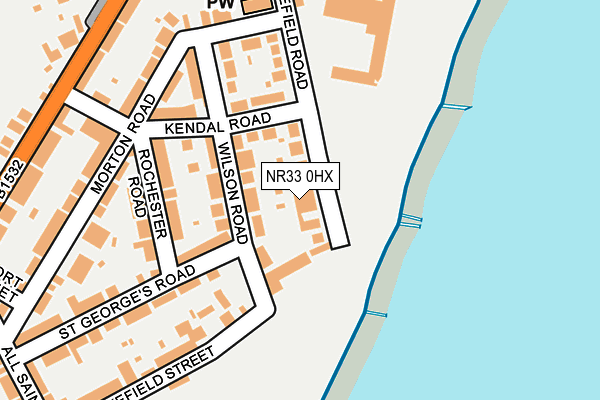 NR33 0HX map - OS OpenMap – Local (Ordnance Survey)