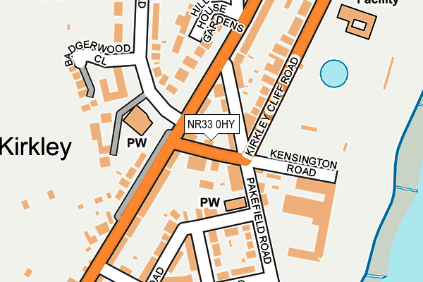 NR33 0HY map - OS OpenMap – Local (Ordnance Survey)