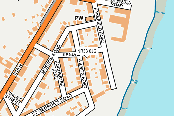 NR33 0JG map - OS OpenMap – Local (Ordnance Survey)