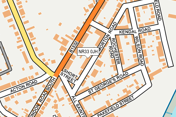 NR33 0JH map - OS OpenMap – Local (Ordnance Survey)