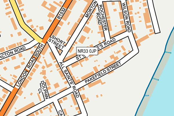 NR33 0JP map - OS OpenMap – Local (Ordnance Survey)
