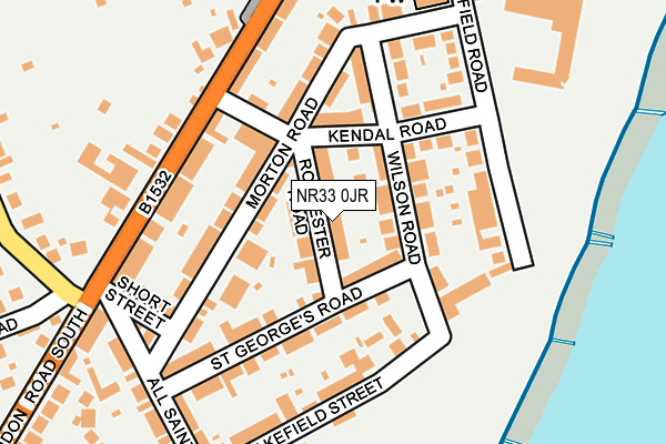 NR33 0JR map - OS OpenMap – Local (Ordnance Survey)