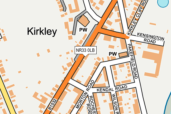 NR33 0LB map - OS OpenMap – Local (Ordnance Survey)