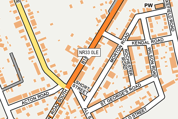 NR33 0LE map - OS OpenMap – Local (Ordnance Survey)