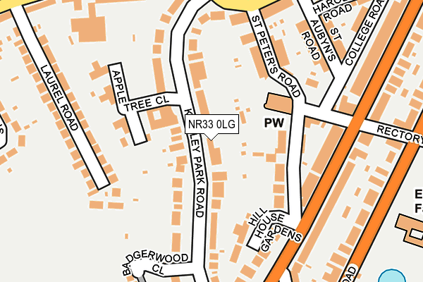 NR33 0LG map - OS OpenMap – Local (Ordnance Survey)