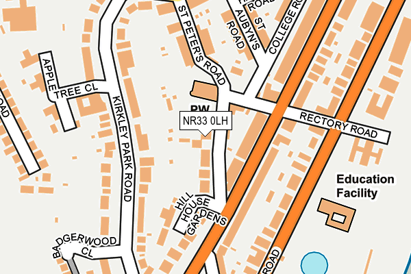 NR33 0LH map - OS OpenMap – Local (Ordnance Survey)