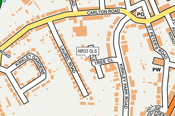 NR33 0LS map - OS OpenMap – Local (Ordnance Survey)