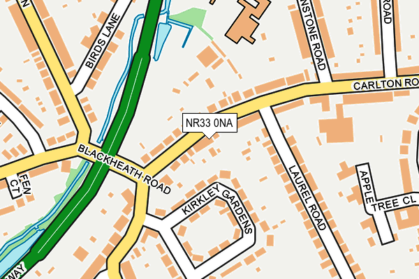 NR33 0NA map - OS OpenMap – Local (Ordnance Survey)