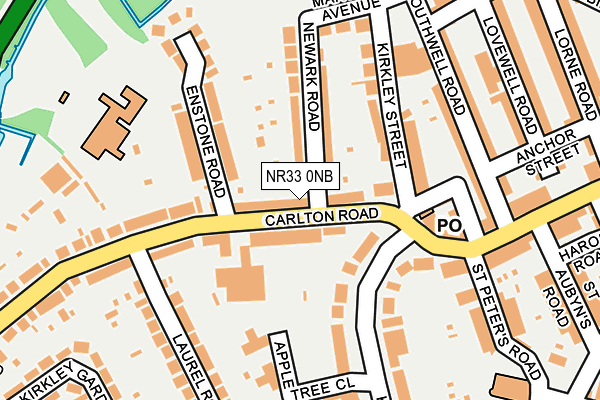 NR33 0NB map - OS OpenMap – Local (Ordnance Survey)