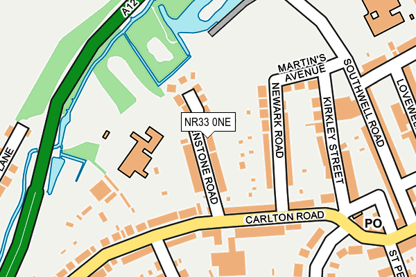 NR33 0NE map - OS OpenMap – Local (Ordnance Survey)