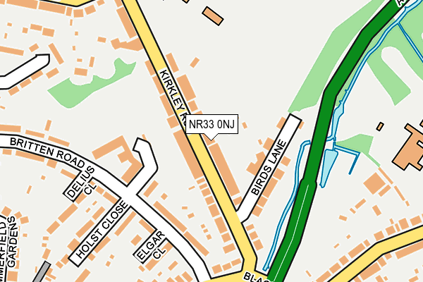 NR33 0NJ map - OS OpenMap – Local (Ordnance Survey)